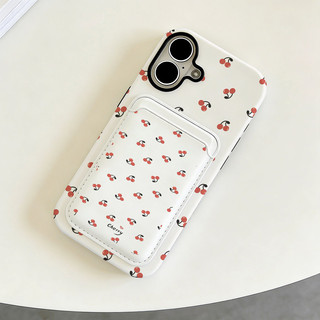 Ốp bảo vệ họa tiết anh đào màu đỏ cho iPhone 11 12promax 13pro15pro 15promax 14 14promax 14pro 16 pro max 16 plus 17 17promax ốp lưng hai trong một