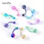 AqToCna 16 Cái Mix Rốn Bụng Nút Nhẫn Barbell Kim Cương Giả Pha Lê Bóng Trang Sức Cơ Thể AqToCna