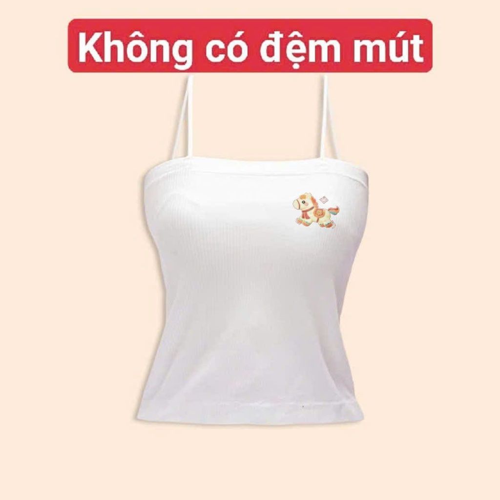 Áo bún 2 dây gân tăm mềm mại co giãn, mẫu mới -hình con kì lân- chang3158