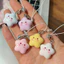 Dây đeo điện thoại ngôi sao cười hoạt hình màu macaron dễ thương, phụ kiện đa năng treo máy điện thoại và túi xách