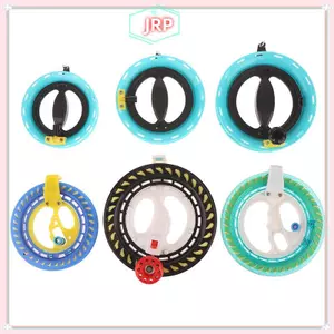 JRP 1 Miếng Ngoài Trời Tròn Màu Xanh Cầm Cho Fying Diều 100-400M Diều Cuộn Dây Bánh Xe Lửa Dây Tay Cầm Bay Dụng Cụ Dây Xoắn JRP