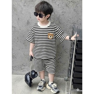 Đồ bộ quần áo mùa hè cho bé trai 14-45kg. Bộ cộc tay bé trai mẫu BỘ KẺ CỘC TAY. Bộ đồ cho bé trai mùa hè. NL28