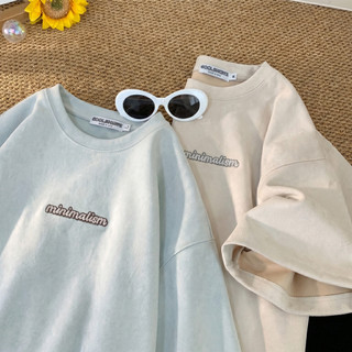 Áo thun LocalBrand unisex form boxy slim fit thêu minimalism vải nhung Premium Collection pdz01