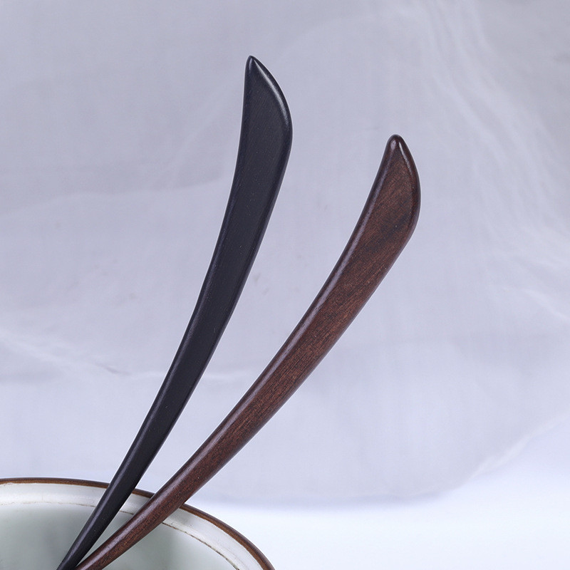 WHX Kẹp Tóc Gỗ Đàn Hương Đỏ 15cm, Cổ Lá Lớn, Phong Cách Trung Quốc, Đơn Giản, Cuộn Tóc Mun
