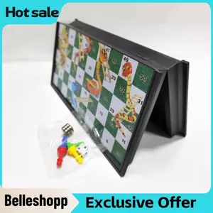 Belleshopp Belleshopp Trò chơi bảng Ludo từ tính di động Trò chơi bay gấp Cờ vua bay Giải trí Quà tặng giáo dục cho trẻ em Học sinh Người lớn Gia đình tại nhà Trường học Du lịch
