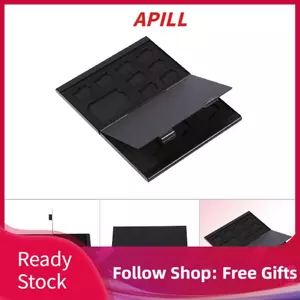 Apill Hộp lưu trữ có thể tái sử dụng Hộp đựng thẻ TF Bộ nhớ cho bộ nhớ (Màu đen