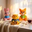 Đèn ngủ LED Bunny, Cheetah & Fox dễ thương, Đèn trang trí đầu giường trẻ em chạy bằng pin