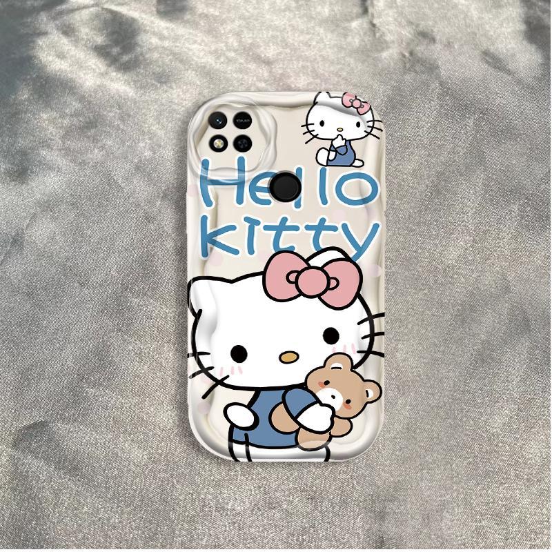 Thích hợp cho Redmi 9C 10A 3D Wave Soft TPU Kitty Rilakkuma Vỏ điện thoại chống sốc