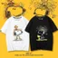 Snoopy Snoopy Nhầm lẫn Khách Hàng Hóa Áo Thun Cặp Đôi Tay Ngắn Nam Nữ Cùng Phong Cách Rời Retro In Hình Cotton Top Mùa Hè