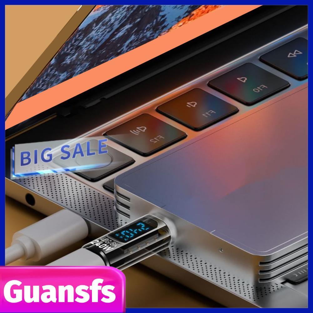 Guansfs Guansfs USB C Adapter Điện Máy PD 240W Màn Hình Hiển Thị Video 8K 60Hz 40Gbps Truyền Thiết Kế Kỹ Thuật Số nam Đến Nữ Nối Dài