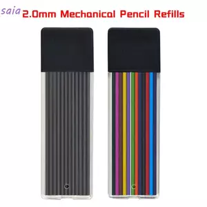 SAIA 12 Cái / hộp Đựng Bút Chì Đổ Lại, Bút Chì Cơ Nhiều Màu Xóa Được, 2.0mm Thay Thế Bút Chì Cơ Thay Thế Nạp Lại Nghệ Thuật Phác Thảo Đồ Vẽ