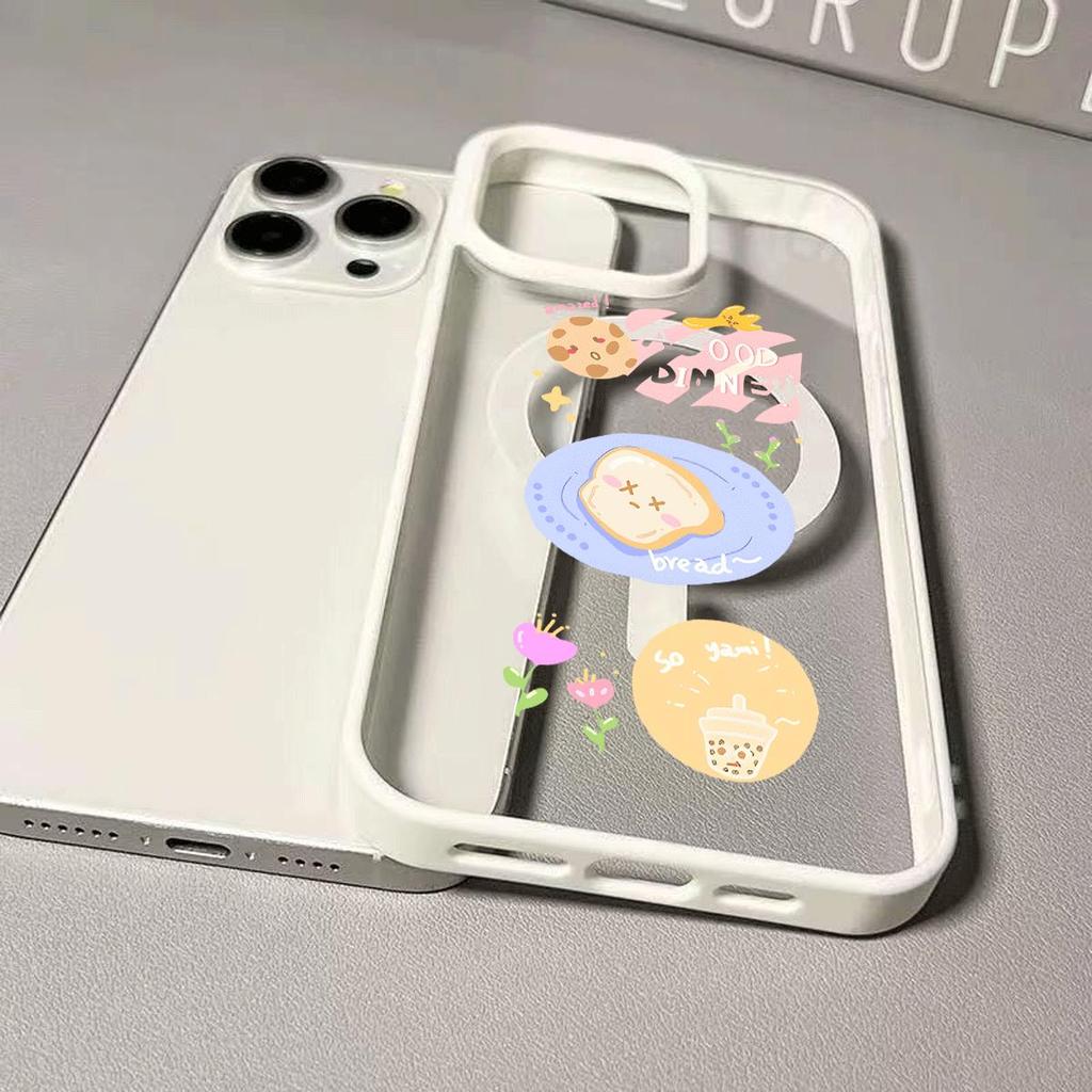 Bánh rán Ứng dụng iPhone 16P17/1514 Vỏ điện thoại hút từ 13/12 Dễ thương 11 Ý tưởng