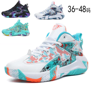 Tập luyện thời trang học sinh xuyên biên giới Plus Size với giày bóng rổ âm thanh ma sát (Size 36-48) OXZR