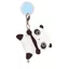 Hàng có sẵn Nhật Bản IP4 Capsule Toy Panda Ba chiều Logo Mặt dây chuyền Mặt dây chuyền Đồ chơi dễ thương CE4G
