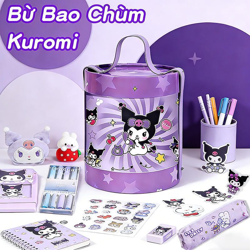 Bộ quà tặng văn phòng phẩm đồ dùng học tập dễ thương hoạt hình cho bé học sinh sinh nhật 1/6