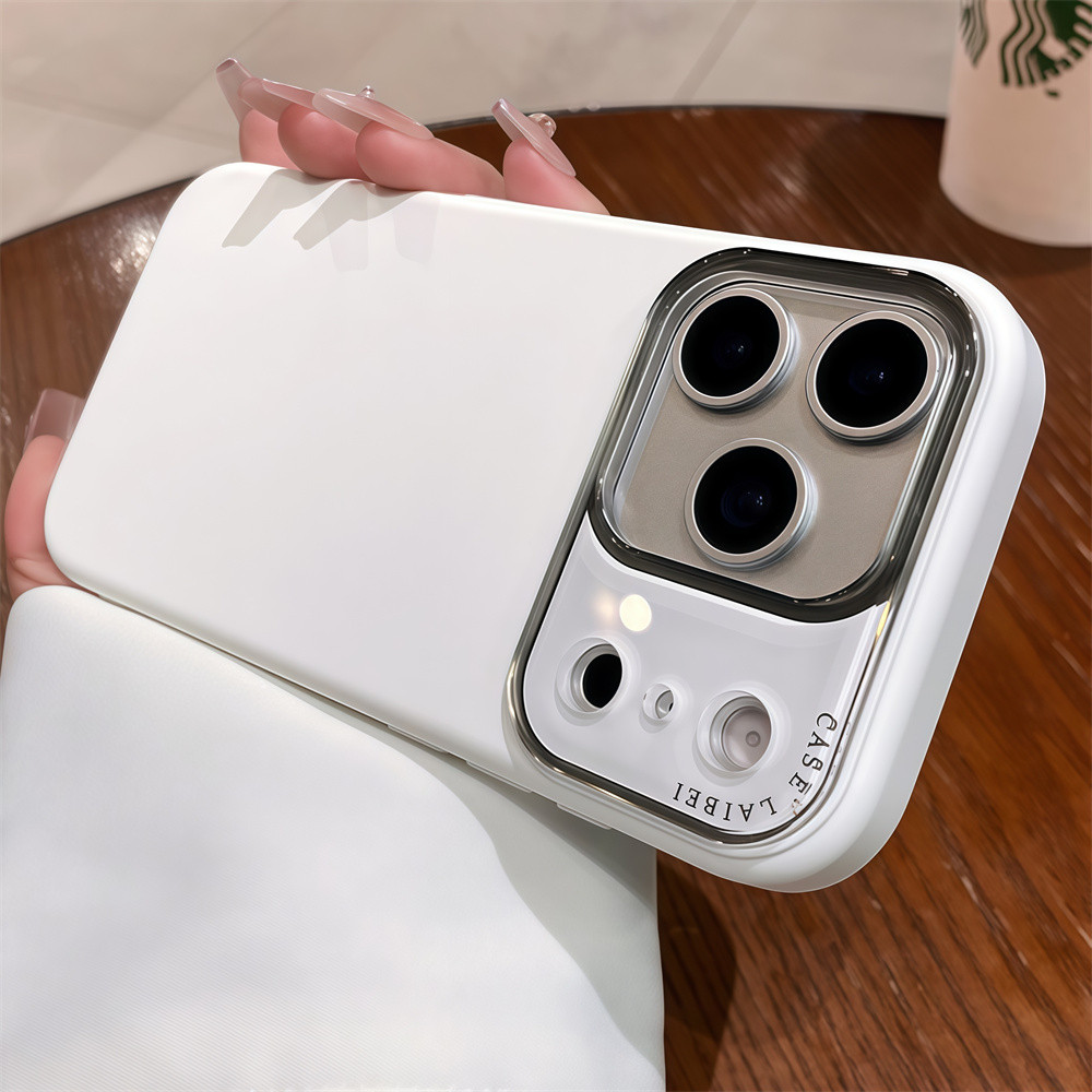 Ốp điện thoại dạng lỏng giả chống ô nhiễm đơn giản cho iPhone 17 Pro Max 12 13 14 15 16 pro max Bao gồm tất cả bảo vệ ống kính máy ảnh vỏ mềm Vỏ bảo vệ vỏ điện thoại
