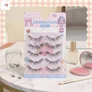 Quạt Nhỏ Pháp Lông Mi Giả Tự Nhiên C Curl Cụm Đơn Đen 7-12mm Hỗn Hợp