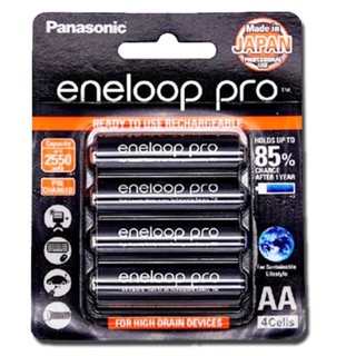 Pin sạc Panasonic Eneloop Pro AA / AAA 4 cell (Đen)