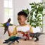 Mattel Jurassic World Roaring Bright! Brachiosaurus Kids' Figure Dinosaur Toy, Approx. 28cm Long, for Ages 4 and Up, Blue JKL79