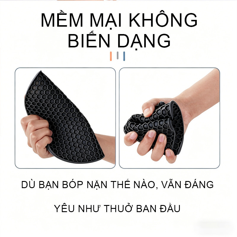 Bộ 4 Lót Nồi Silicone (2x7 Inch + 2x9 Inch)  – Chống Trượt, Cách Nhiệt, Dễ Vệ Sinh, Dùng Cho Mọi Loại Nồi