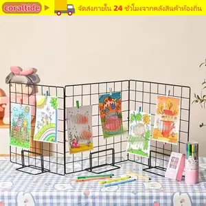 Giá trưng bày CORALTIDE, với giá lưu trữ lưới đế, khung lưới kim loại hiện đại Giá trưng bày tranh nghệ thuật