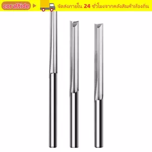 Máy cắt phay khe thẳng CORALTIDE, Vonfram cacbua bạc 2 đầu sáo Mill, Mũi khoan 3.175mm Máy cắt cối xay chế biến gỗ