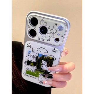 Cửa Sổ Lớn Thả Keo Minh Họa Vỏ Điện Thoại Cho Chó Áp Dụng iPhone17 16 15 14 13 Pro Max Chống Sốc Bảo Vệ Camera Ốp Lưng Cứng Chống Rơi