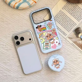 Ốp bảo vệ chân đế hình trái tim cho iPhone 11 12promax 13pro15pro 15promax 14 14promax 14promax 14pro 16 pro max 16 plus 17 17promax hai trong một
