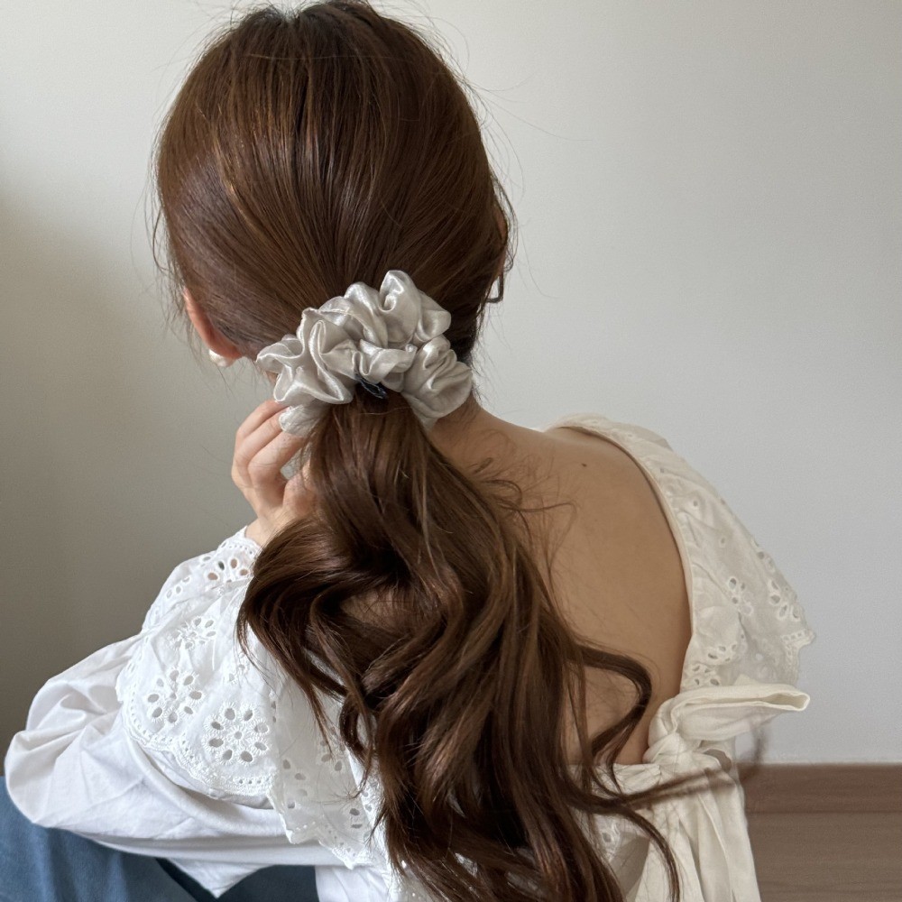 Hululu - Dây buộc tóc scrunchy lông tơ ngọt ngào, phong cách mới, phù hợp cho mọi cuộc vui
