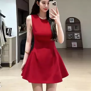 Váy vest chữ A không tay kiểu Pháp Yujie - Style Hepburn