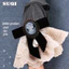 Áo khoác ngọc trai nhung phong cách retro độc đáo với nơ