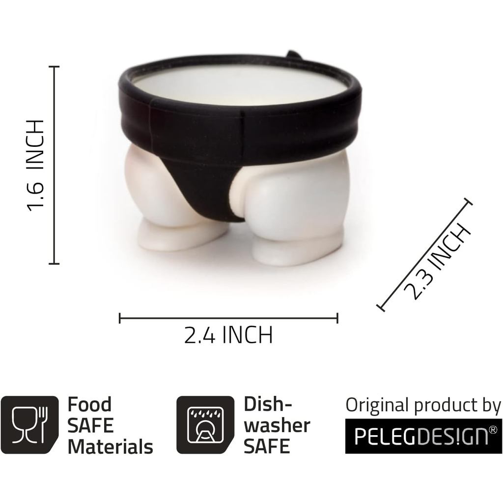 Trứng Sumo – Hộp đựng trứng (Bộ 2) | Cốc trứng cho trứng luộc mềm & cứng, Thiết kế Sumo ngộ nghĩnh, Quà tặng nhà bếp vui nhộn & Phụ kiện ăn sáng vui nhộn