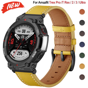 Dây da cho dây đeo Amazfit T-REX 3 / T-REX 2 cho phụ kiện Correa vòng tay Amazfit T-Rex / T-Rex 2 Ultra
