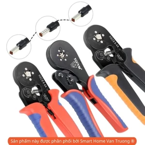 Kìm Bấm Cos Tròn HSC8 6-4A tự điều chỉnh kèm 1200 đầu cos đủ loại cos ống tròn cos pin có bán lẻ cos (2-4-6-10-12)mm kìm