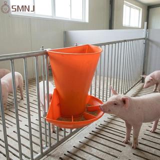 SMNJ Nhựa Đỏ Heo Con Bát Ăn Treo Tường Bền Thức Ăn Cho Lợn Máng Chống Tràn Cho Chuồng Và Trang Trại Động Vật Bút Mới