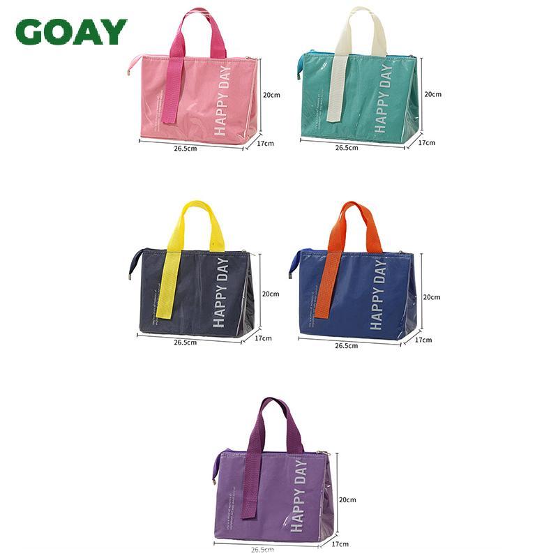 GOAY Túi Ăn Trưa Cách Nhiệt PU Chống Thấm Nước Thời Trang Cách Nhiệt Bento Pa Nhôm Lá Cắm Trại Dã Ngoại Túi Cách Nhiệt Bento Túi Đựng Cơm Trưa VN