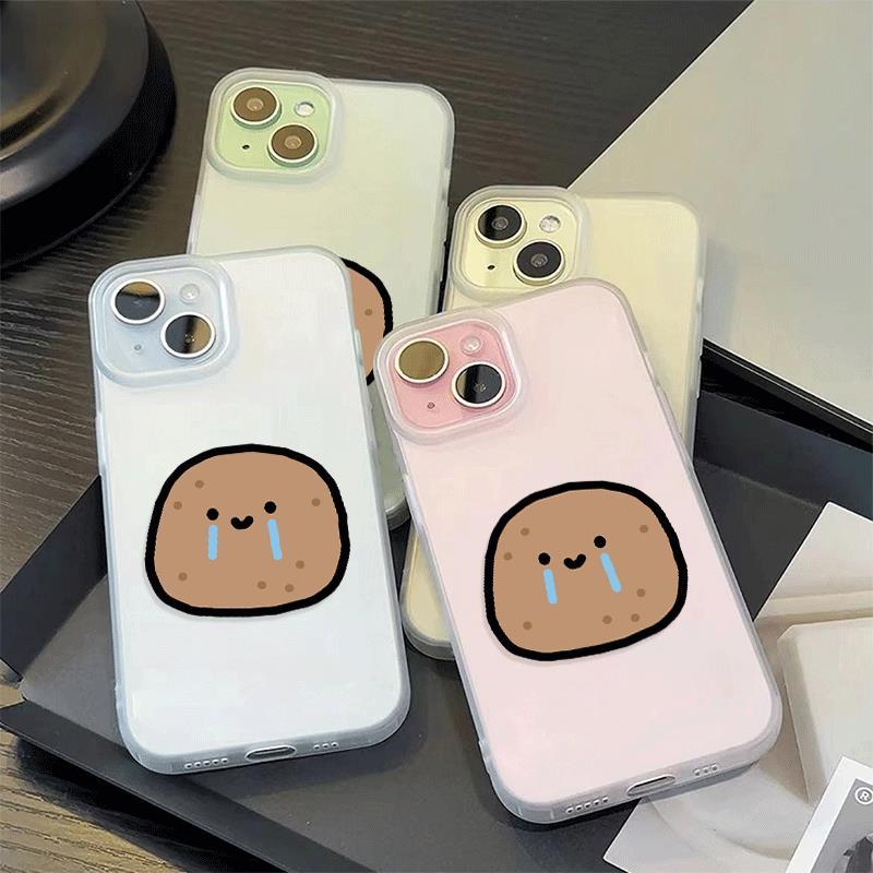 Khóc khoai tây cho iPhone17pro trường hợp iPhone 16/15 Skin Sense Scrub Case
