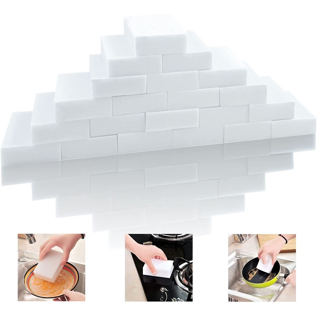 Combo 10 Mút Xốp Melamine Tẩy Rửa Đa Năng Làm Sạch Mọi Vết Bẩn- Vết Bút Chì Vẽ Tường- Cọ Rửa Bát Trắng- Bông Cọ Đa Năng