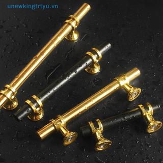 Tay nắm tủ vàng hiện đại Unewtyu - Núm ngăn kéo rắn cho nội thất nhà bếp có chất liệu hợp kim kẽm VN