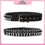 MYPANDA Thắt lưng da thời trang studded gothic, điều chỉnh được, phù hợp phong cáchpunk