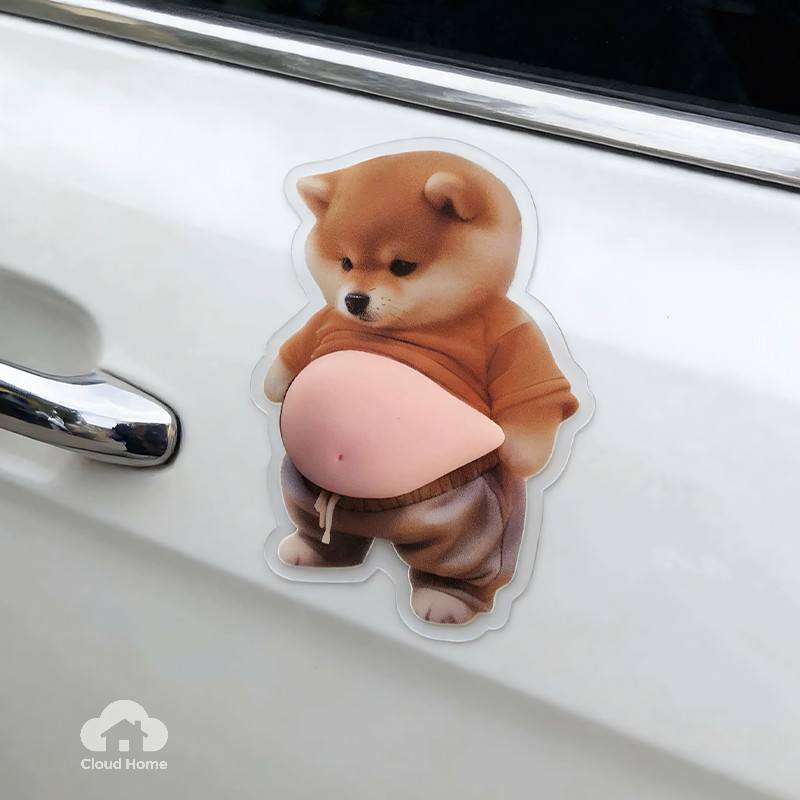🌤️COD🌤️Hình Dán Sticker Cún Shiba Mochi Bụng Phệ Đáng Yêu Đồ Chơi Trang Trí Giảm Stress