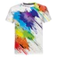 Sơn dây buộc graffiti in 3D unisex mùa hè tay ngắn cổ tròn