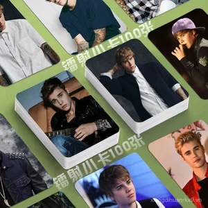 Bộ 50 Justin Bieber Ngoại Vi Laser Thẻ Nhỏ Buổi Hòa Nhạc Chữ Ký Ảnh Tròn 3 Inch Lomo Thẻ Bưu Thiếp Quà Tặng Sinh Nhật