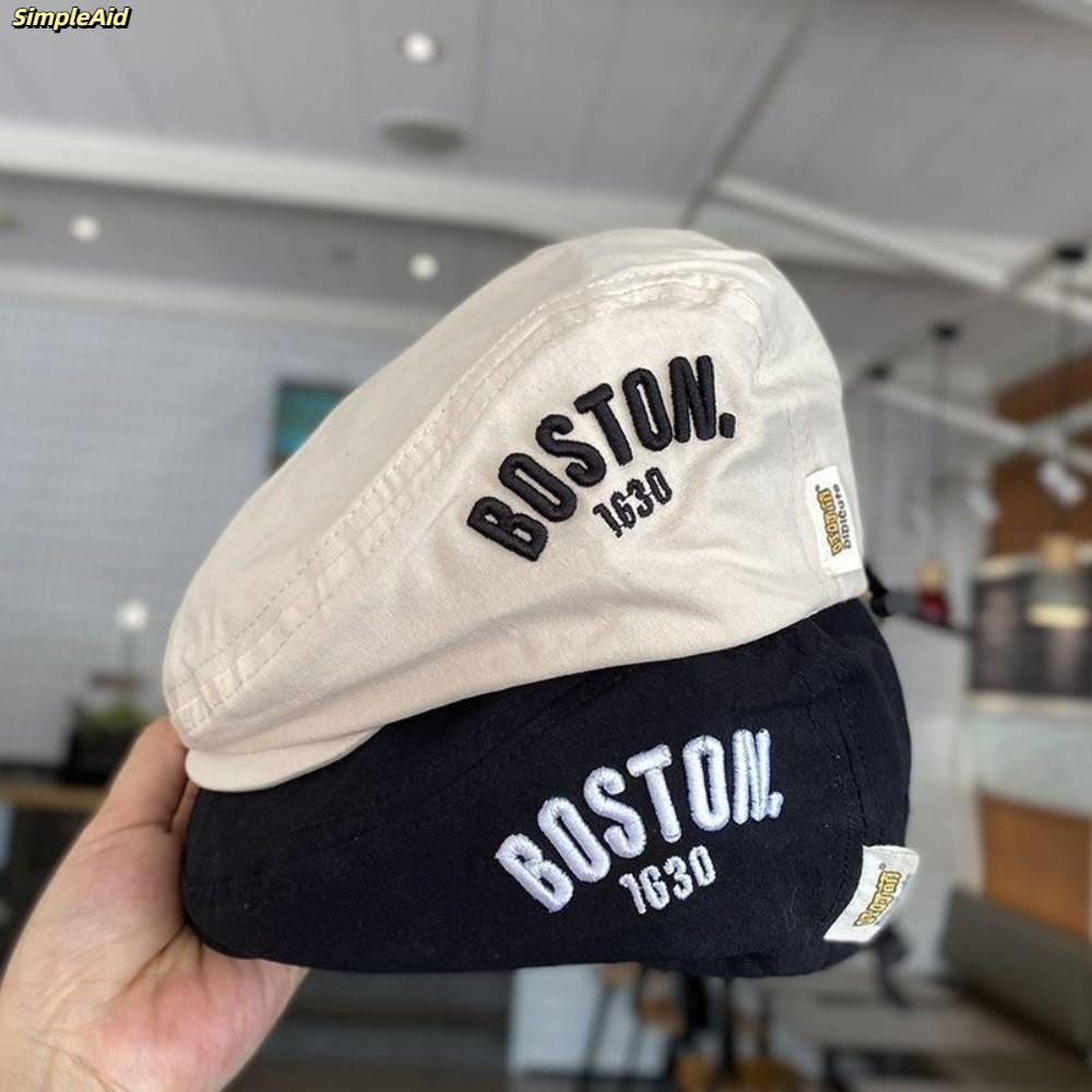 [Vận chuyển nhanh] Mũ cao điểm SIMPLEAID, Mũ nồi thời trang thêu BOSTON, Mũ chống nắng nhẹ 0-4Y