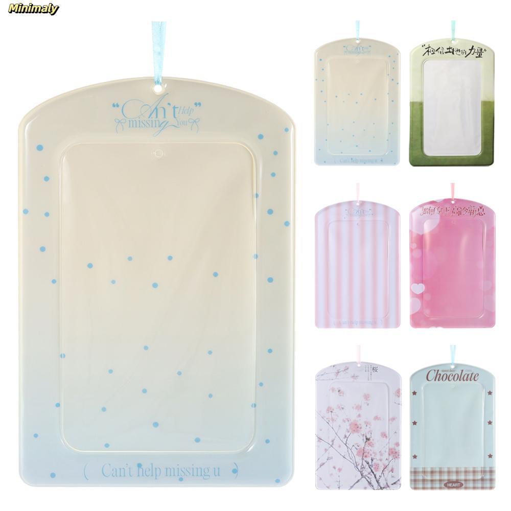 [Vận chuyển nhanh] Vỏ bảo vệ hình ảnh MINIMALY, Hộp đựng thẻ Photocard PVC đầy màu sắc, Vỏ thẻ thần tượng Hàn Quốc khổng lồ A4