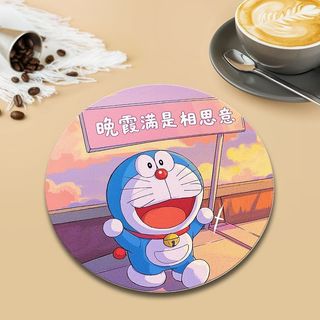 Doremon Bàn Trà Coaster Bàn Thảm Nồi Thảm Chịu Nhiệt Độ Cao Món Ăn Thảm Tròn Cà Phê Coaster