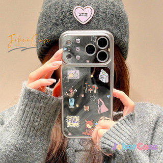Ốp Lưng Cho IPhone 17 11 16 15 12 13 14 Pro Max 7 15 16 8 Plus XR XS MAX Chữa lành hươu rừng hoa gương bề mặt