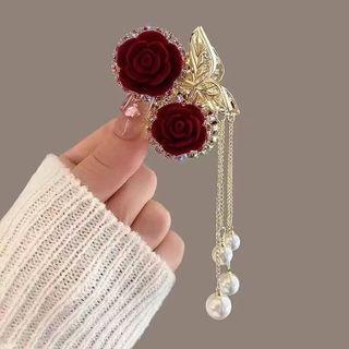 Kẹp Tóc Hoa Hồng Đỏ Cao Cấp - Tinh Tế và Hợp Thời