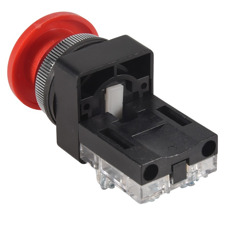Đỏ Xanh AC 250V 6A DPST Công tắc nút nhấn đầu nấm tạm thời