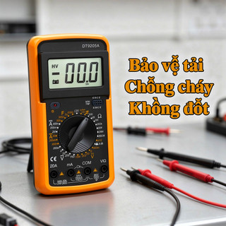 Đồng hồ vạn năng kỹ thuật số DT9205A AC DC Điện áp dòng điện trở Điện dung Transistor Tester LCD